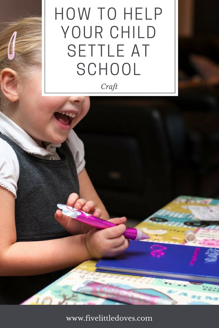 How To Help Your Child Settle At School | Some children struggle with the transition to full time school. We came up with a fun idea to help my 4 year old look forward to the school day www.fivelittledoves.com