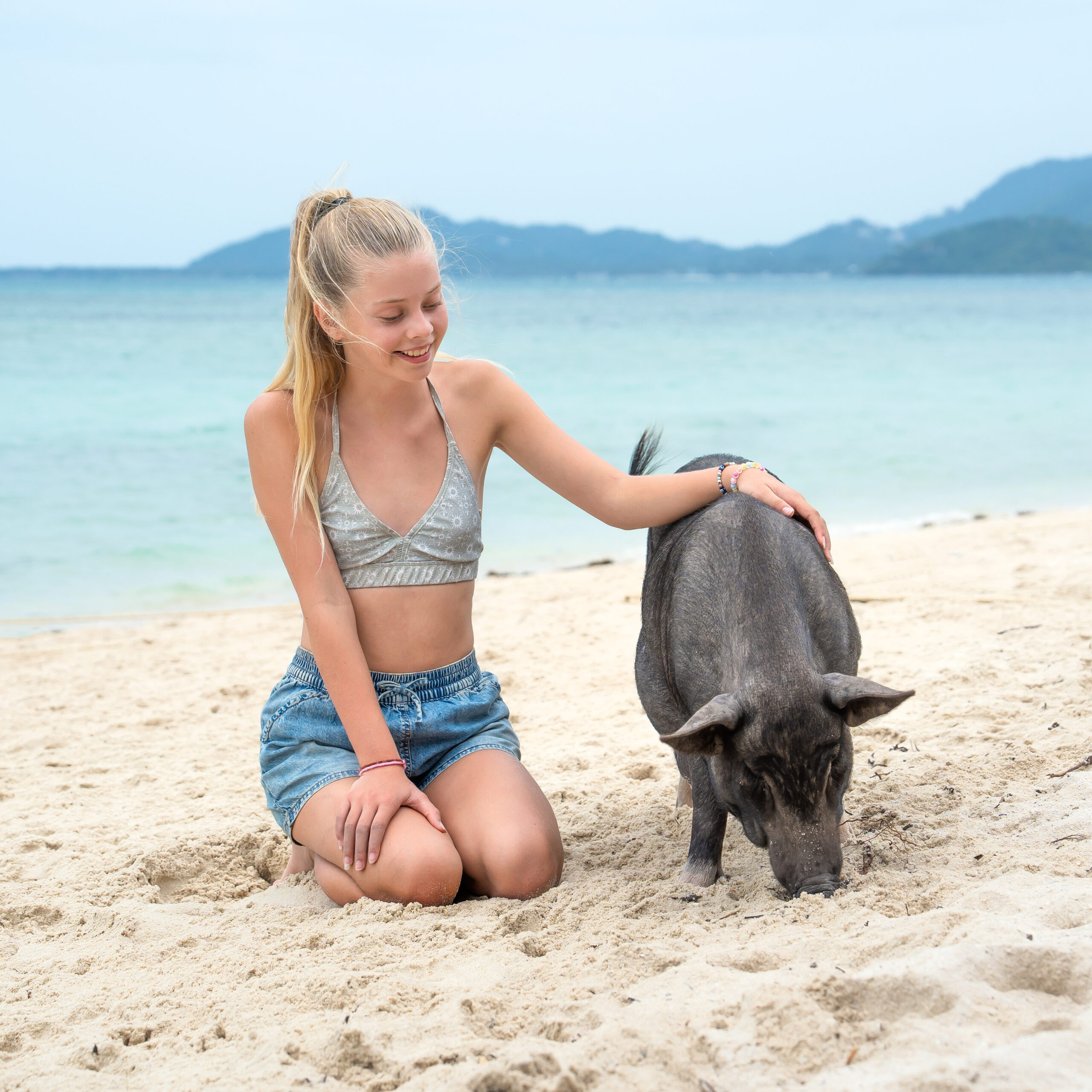 Pig Island with kids, Thailand