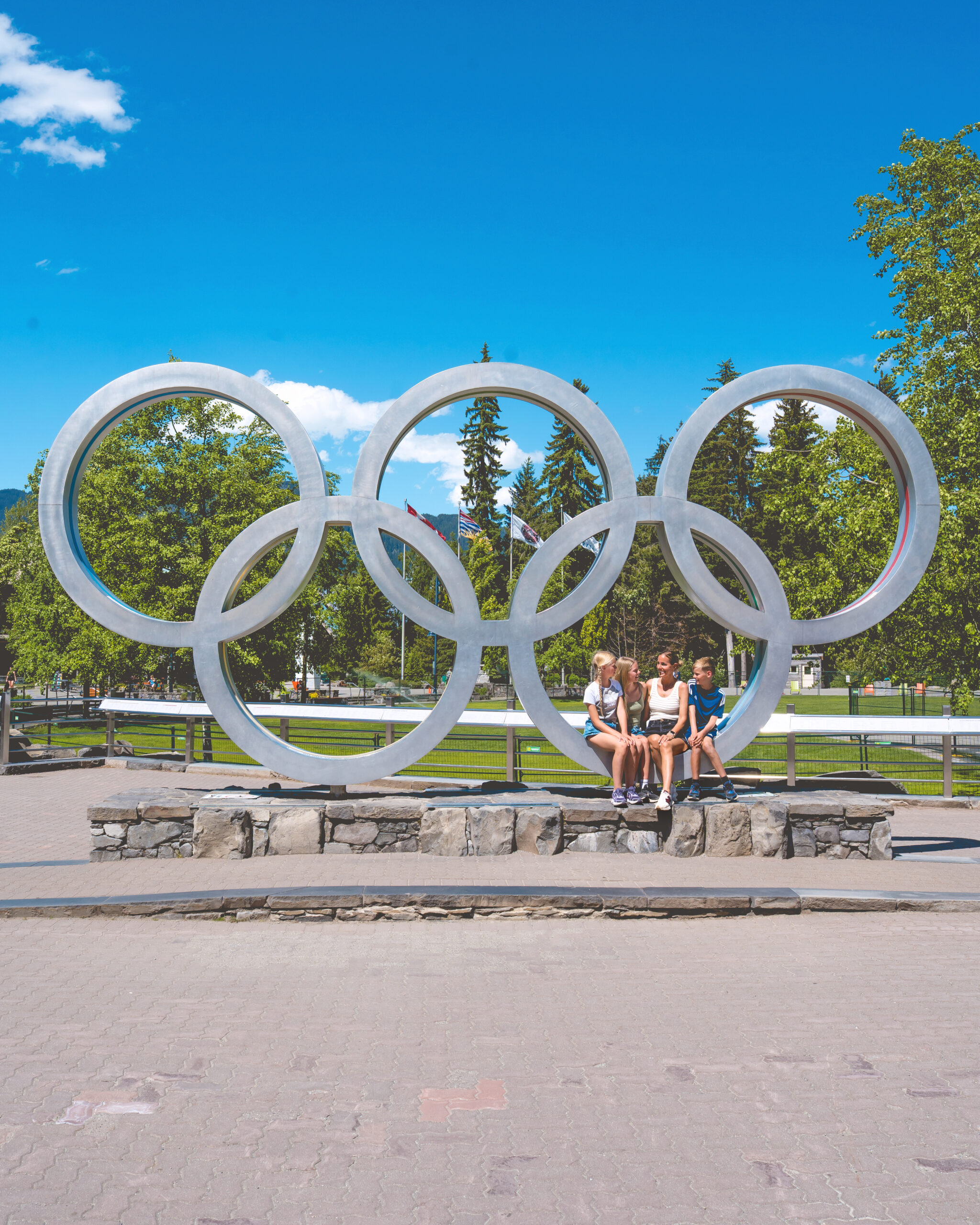 Whistler Village Olympic rings monument