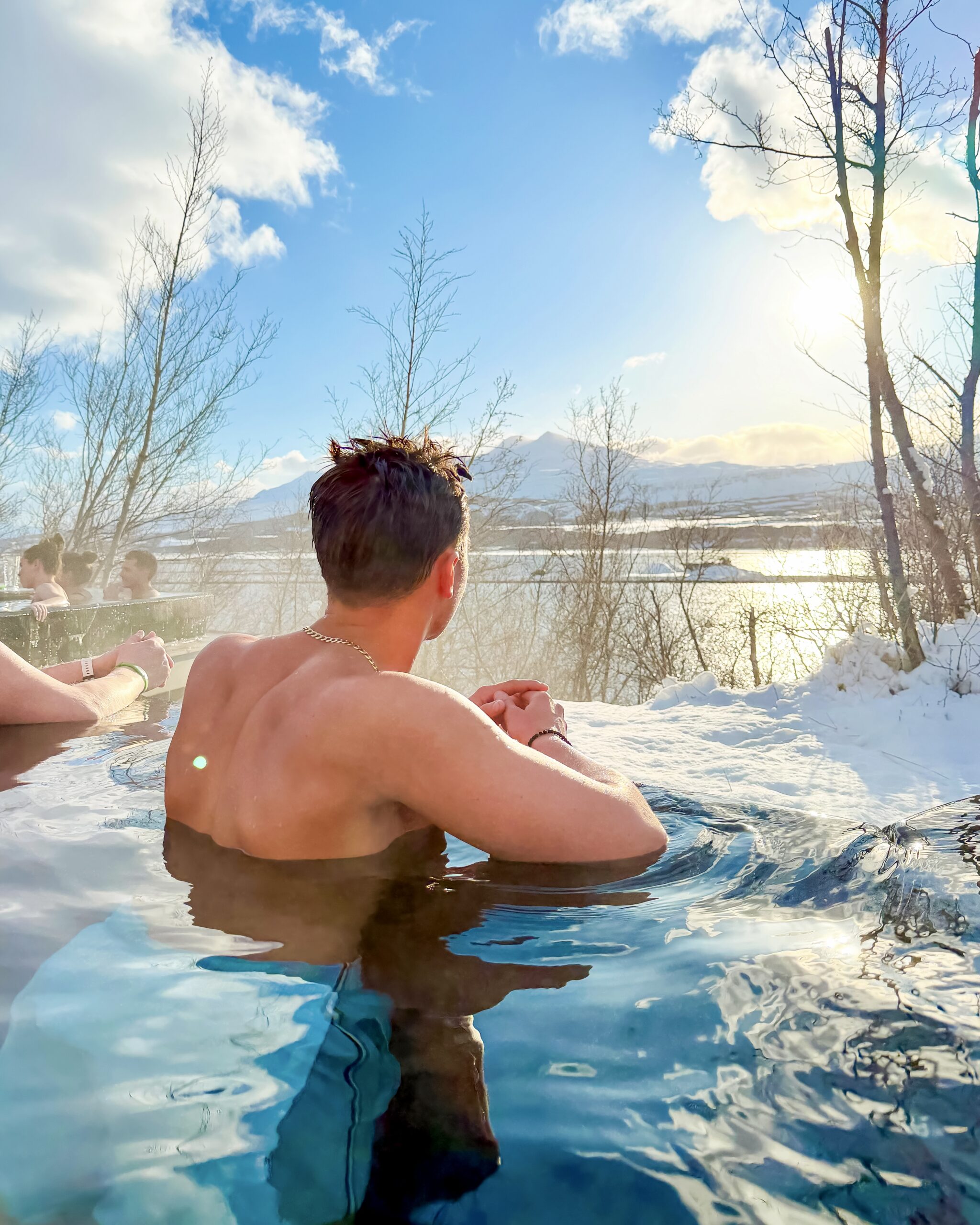 View from Forest Lagoon pool, Akureyri