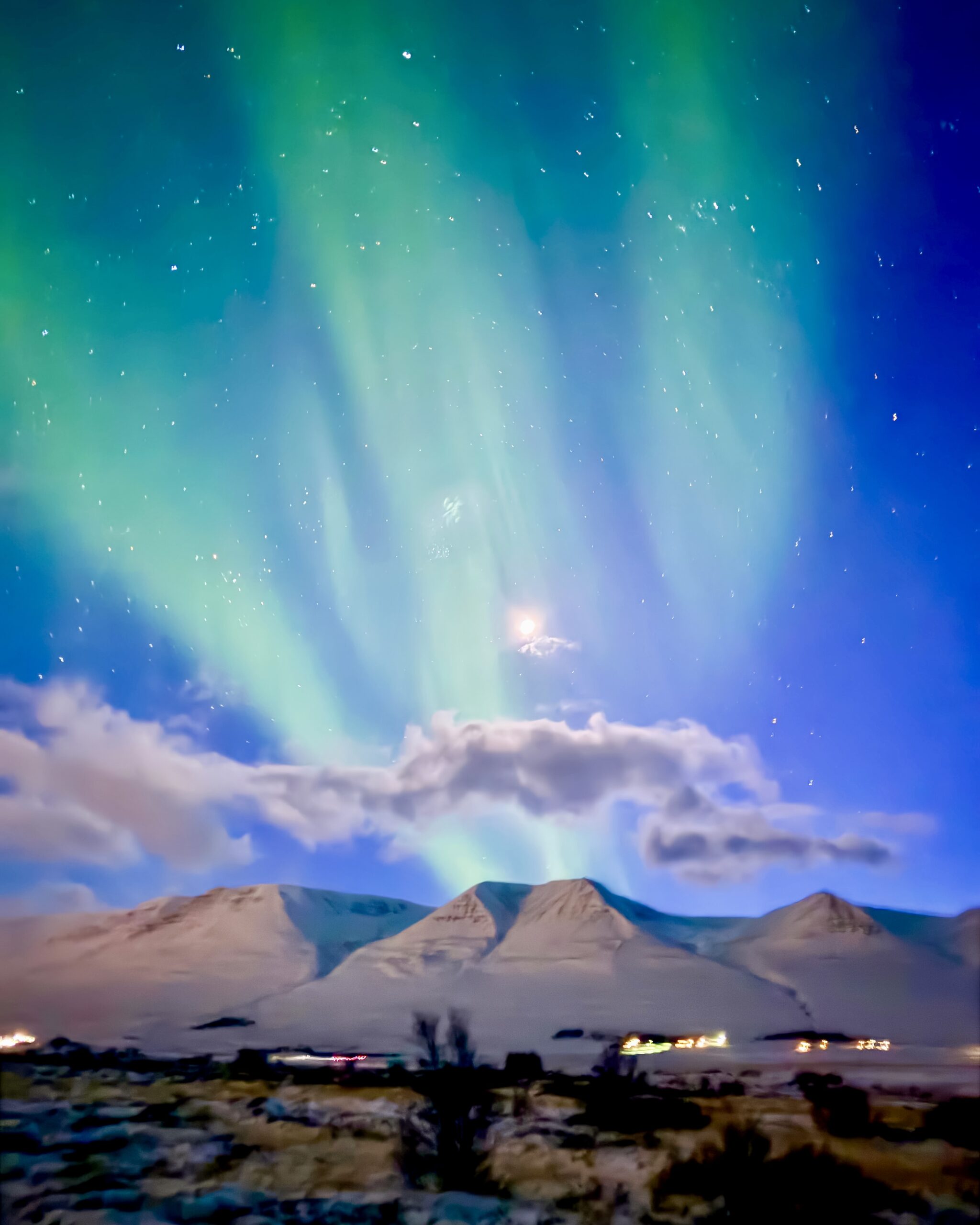 Northern Lights in Akureyri, Iceland 