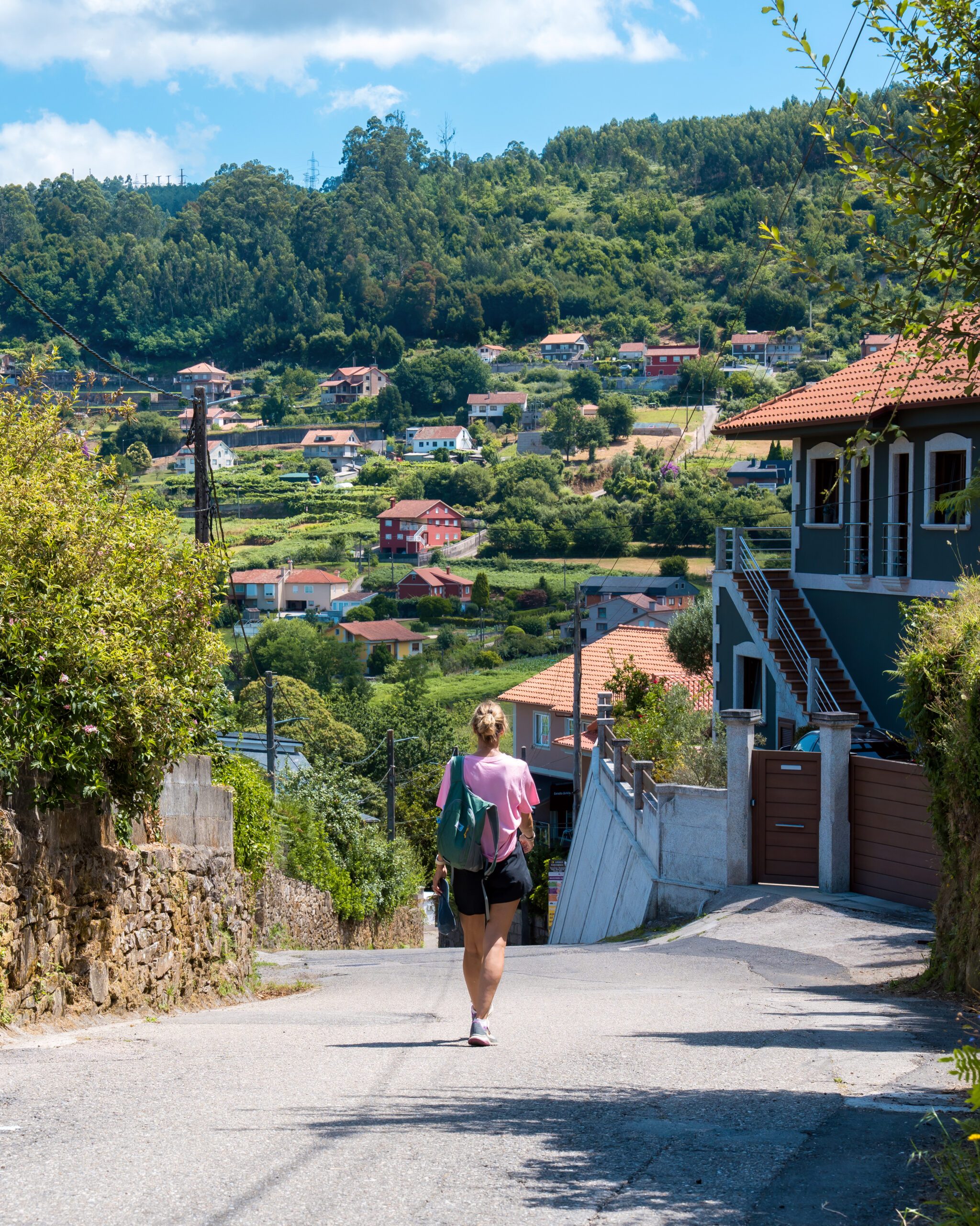 Scenic view on Portuguese Camino from Tui