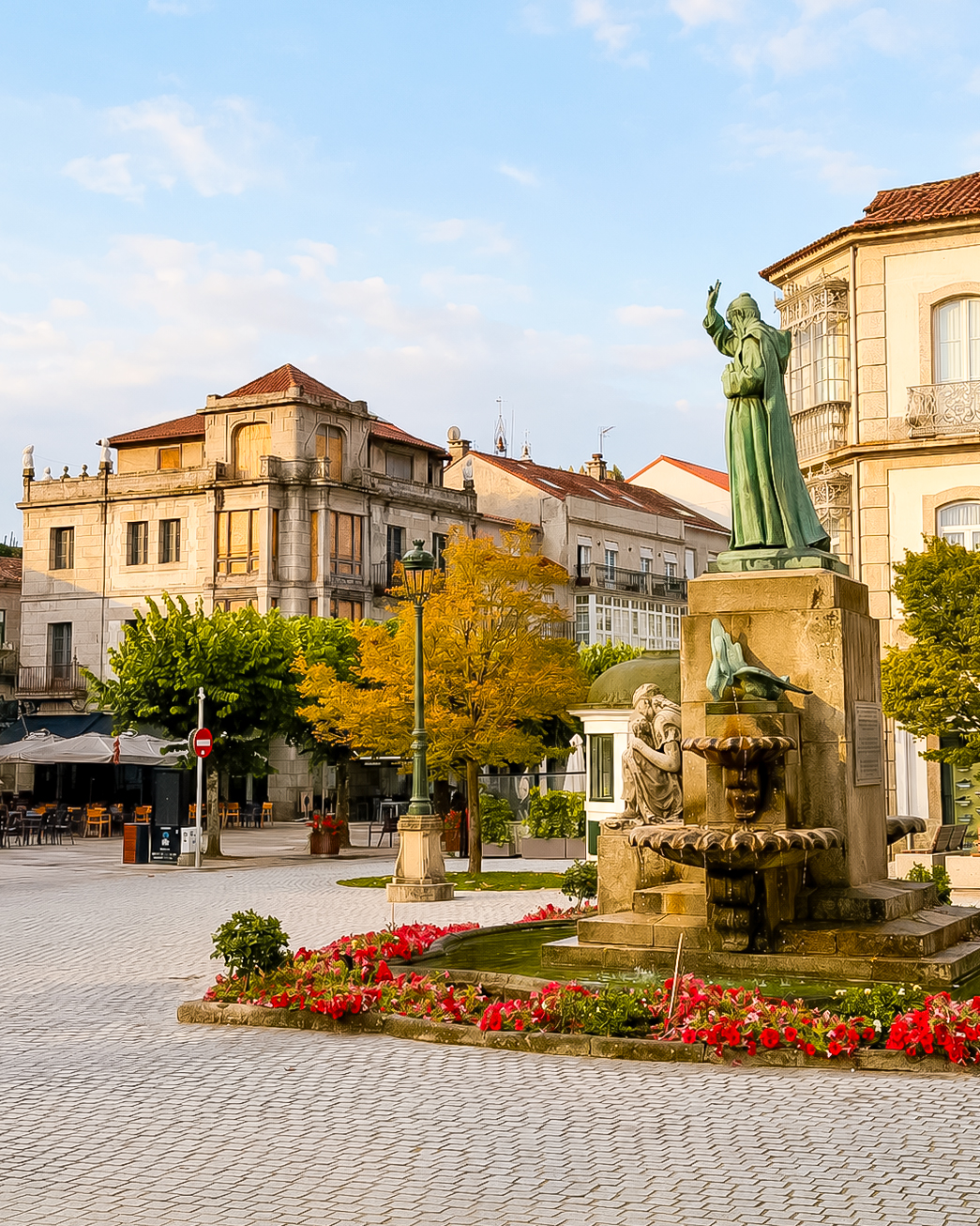 Picturesque town on Camino de Santiago